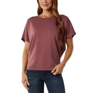 32 Degrees Women's Short Sleeve Top, Purple, Size: 2XL